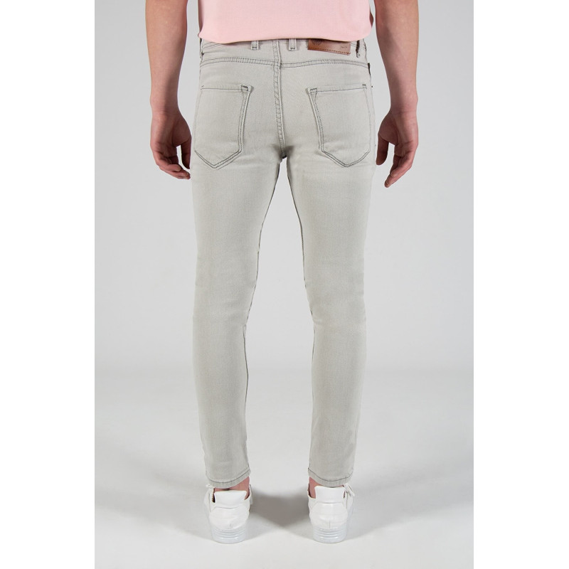 Erkek Gri Slim Fit Jeans Pantolon
