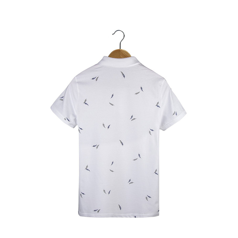 Erkek Beyaz Kısa Kollu Polo Yaka T-shirt