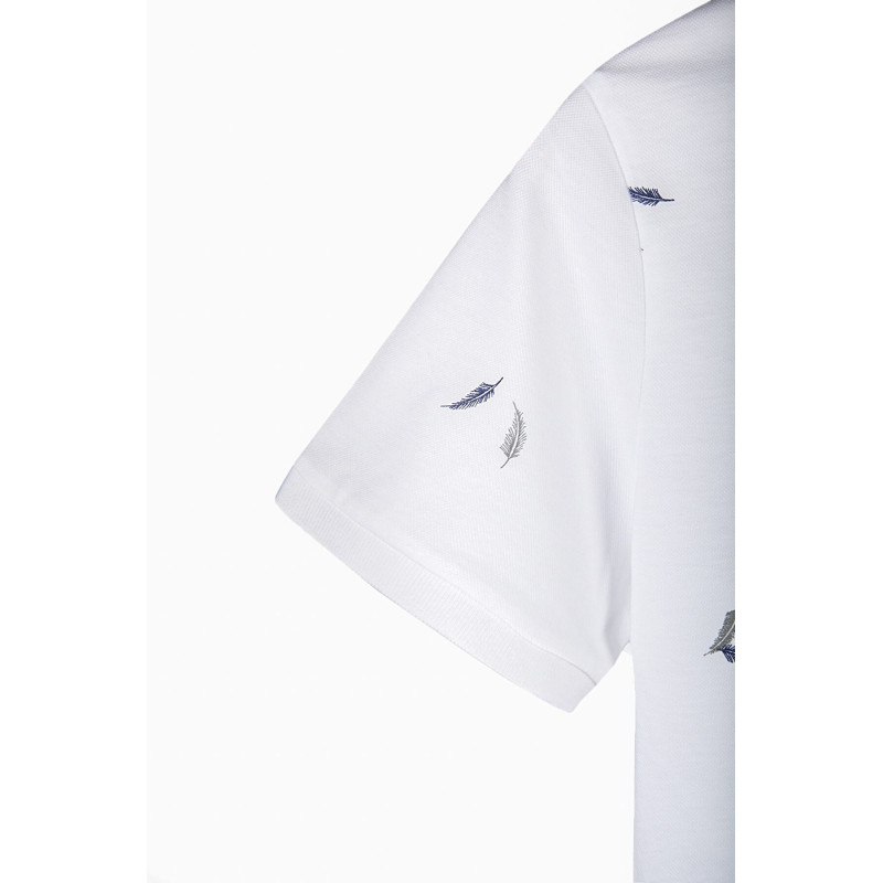 Erkek Beyaz Kısa Kollu Polo Yaka T-shirt