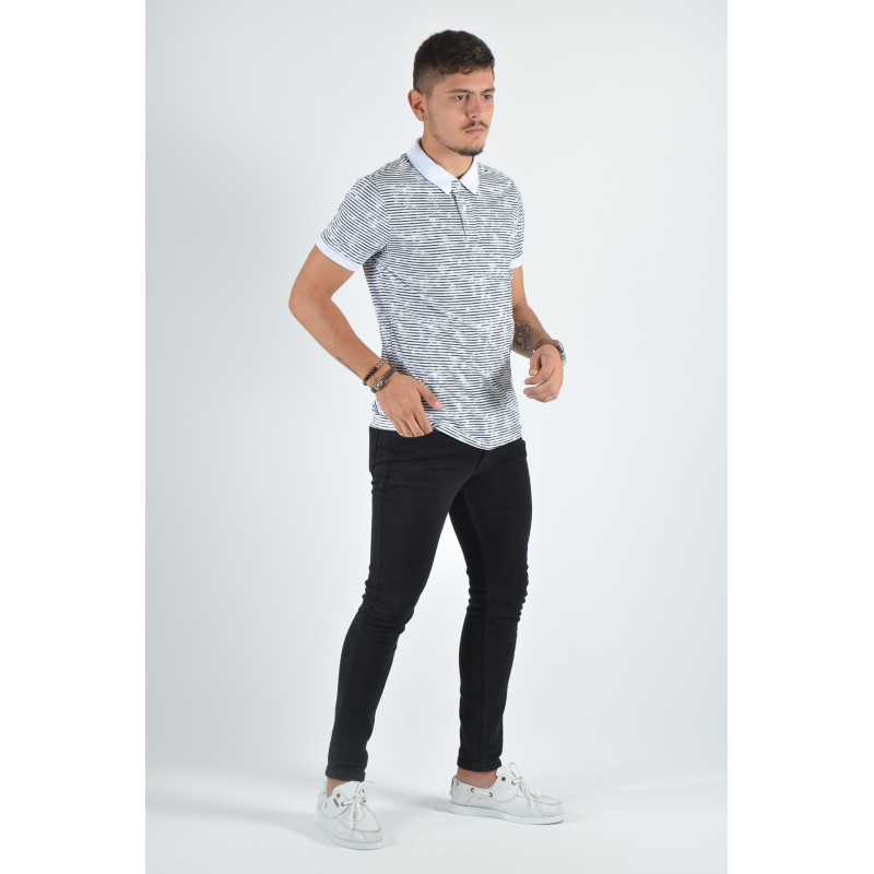 Erkek Polo Yaka T-Shirt Beyaz