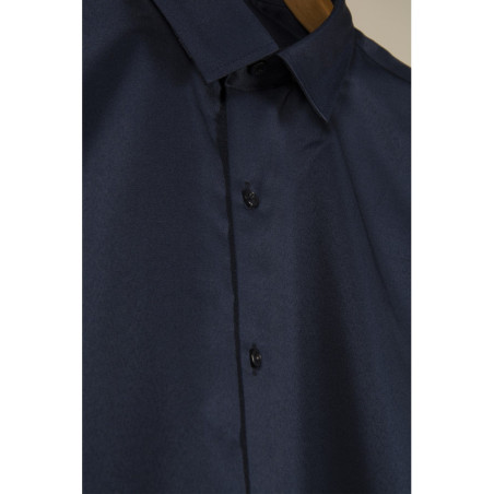 Erkek Ekstra Slim Fit Uzun Kollu Takım Elbise Gömleği Lacivert