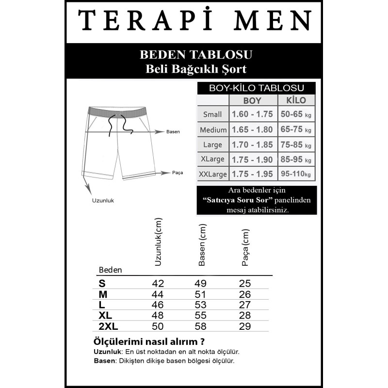 Erkek Kırçıllı Mavi Regular Fit Önü No Regret Baskılı Kısa Şort