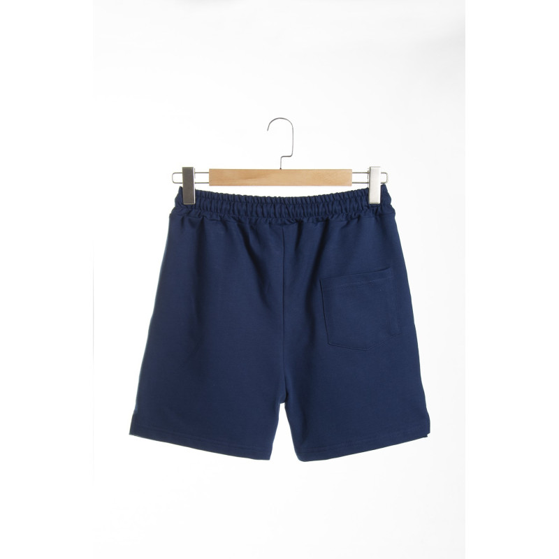 Erkek Mavi Regular Fit Önü No Regret Baskılı Kısa Şort & Bermuda