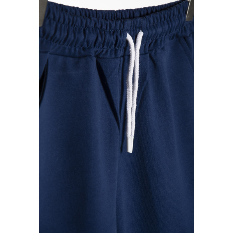 Erkek Mavi Regular Fit Önü No Regret Baskılı Kısa Şort & Bermuda