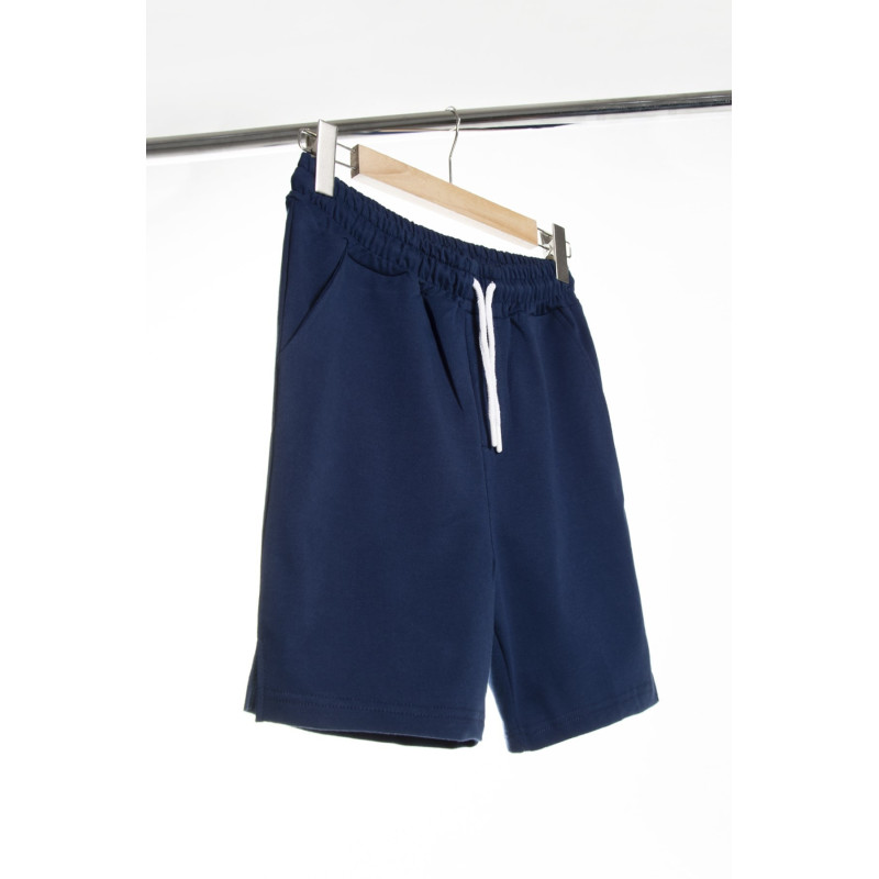 Erkek Mavi Regular Fit Önü No Regret Baskılı Kısa Şort & Bermuda