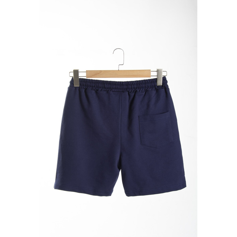 Erkek Lacivert Regular Fit Önü 90's Baskılı Kısa Şort & Bermuda